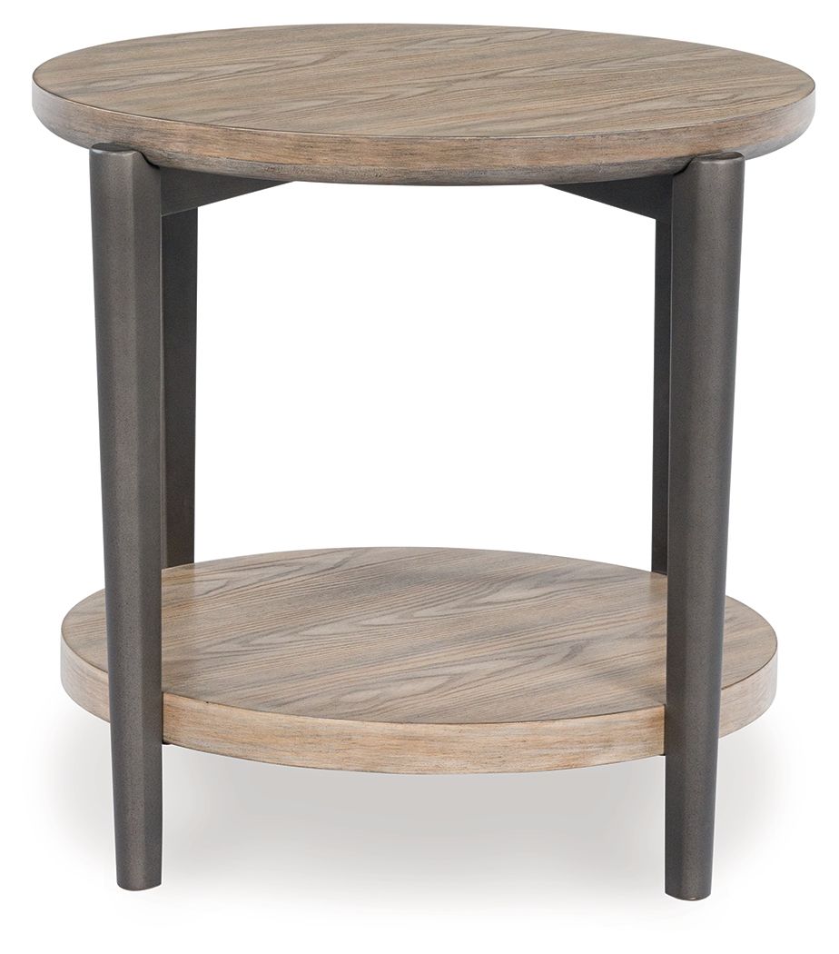 Dyonton - Light Grayish Brown - Round End Table - Urban Living Furniture (Los Angeles, CA)