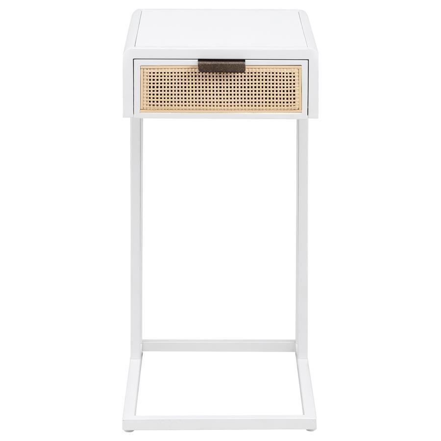 Amherst - 1-Drawer Radio Weave Cane Metal Side Table - Urban Living Furniture (Los Angeles, CA)