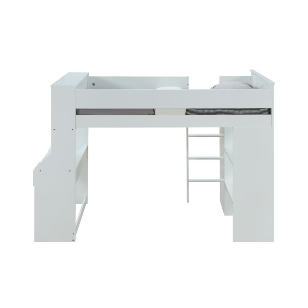 Ragna - Twin Loft Bed With Desk & Wardrobe - White - Urban Living Furniture (Los Angeles, CA)