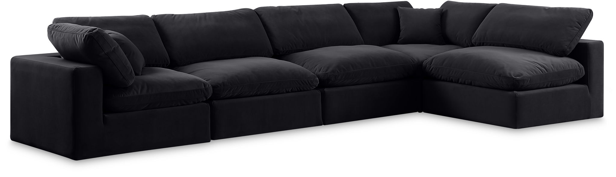 Comfy - 5 Piece Velvet Modular Sectional - Urban Living Furniture (Los Angeles, CA)