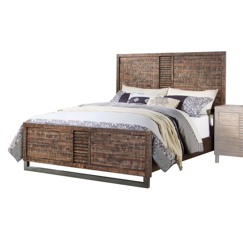 Andria - Queen Bed - Reclaimed Oak
