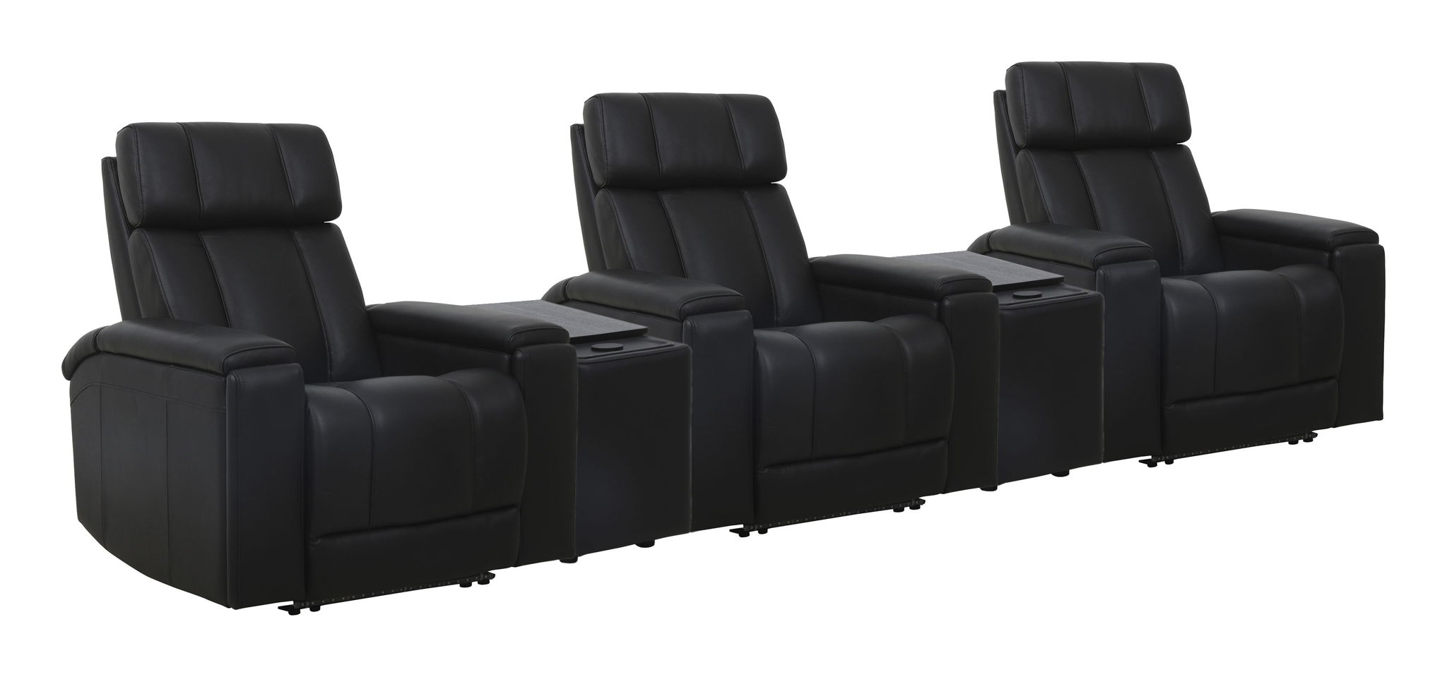 Phoenix - Zero Gravity Power 3 Seat Home Theater Seating With 2 Wedges And Immersive Audio - Urban Living Furniture (Los Angeles, CA)