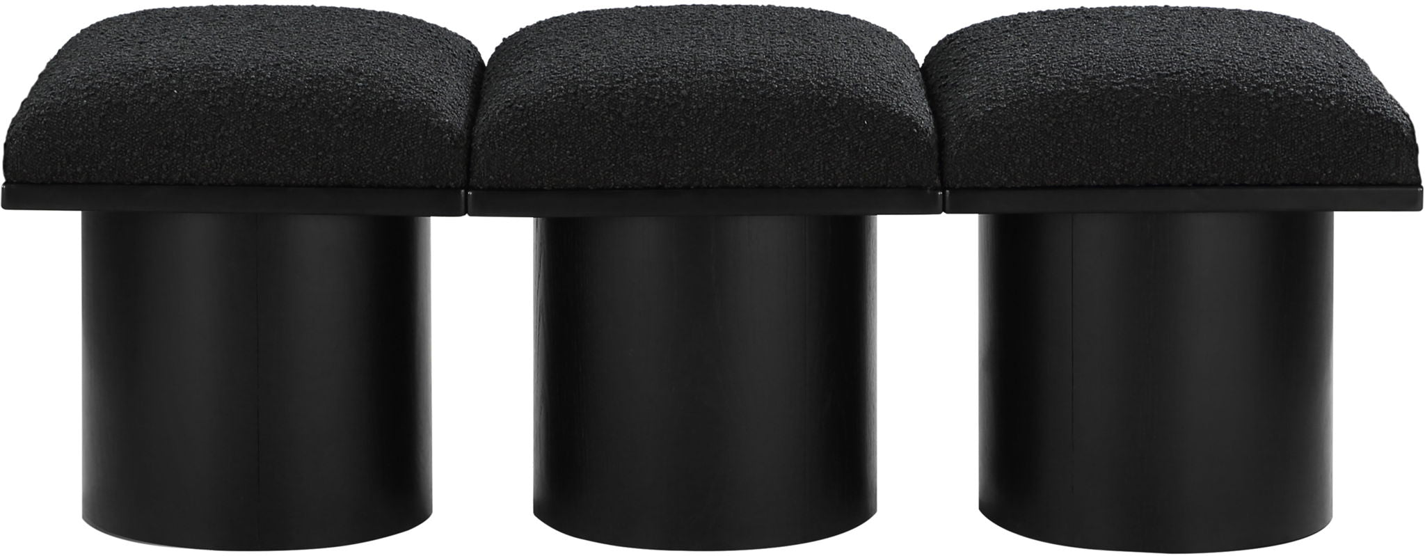 Pavilion - 3 Piece Modular Bench With Black Base