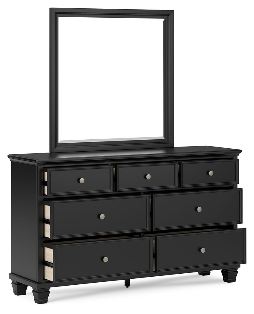 Lanolee - Black - Dresser And Mirror - Urban Living Furniture (Los Angeles, CA)