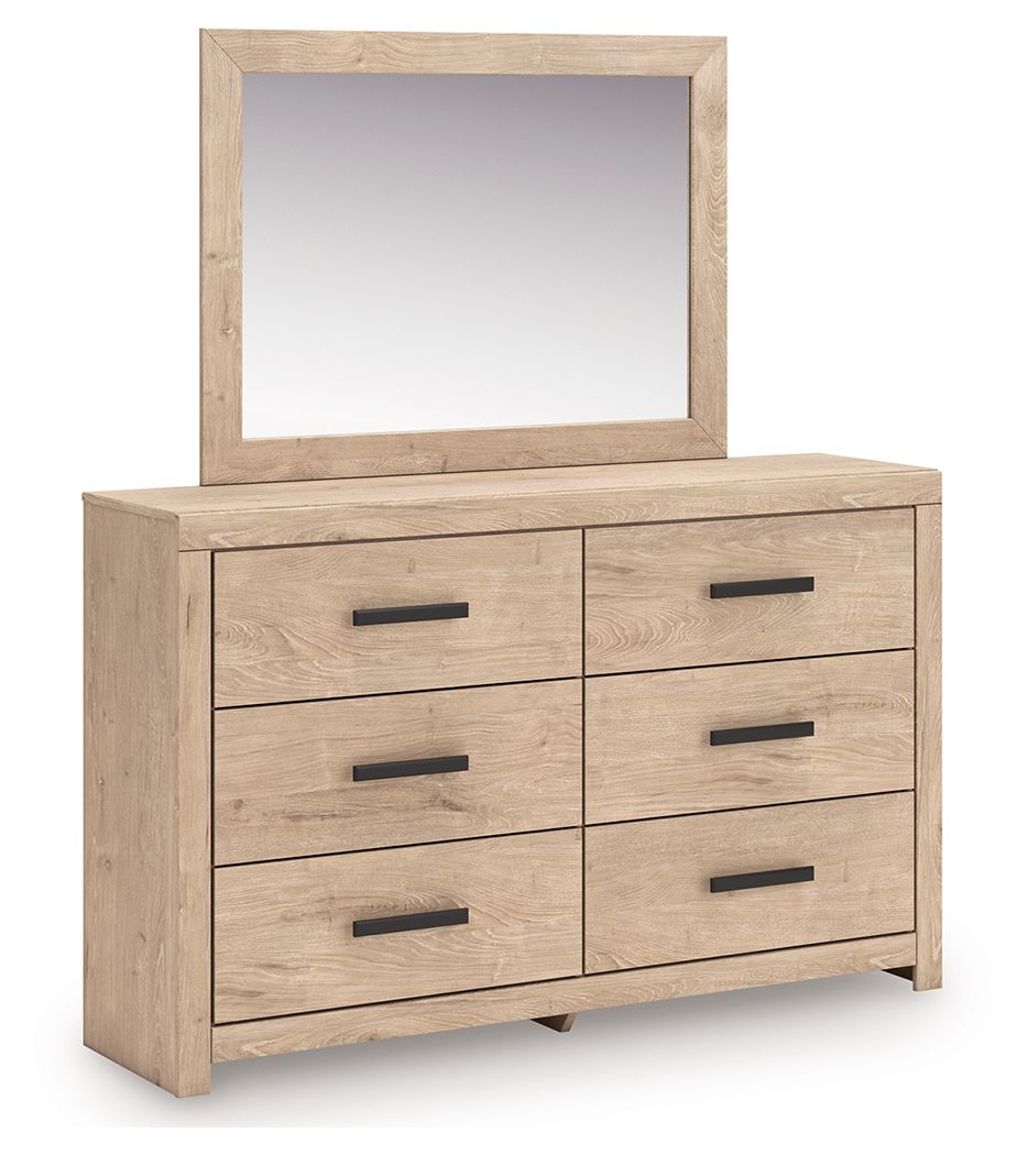 Sanginlane - Tan - Dresser and Mirror - Urban Living Furniture (Los Angeles, CA)
