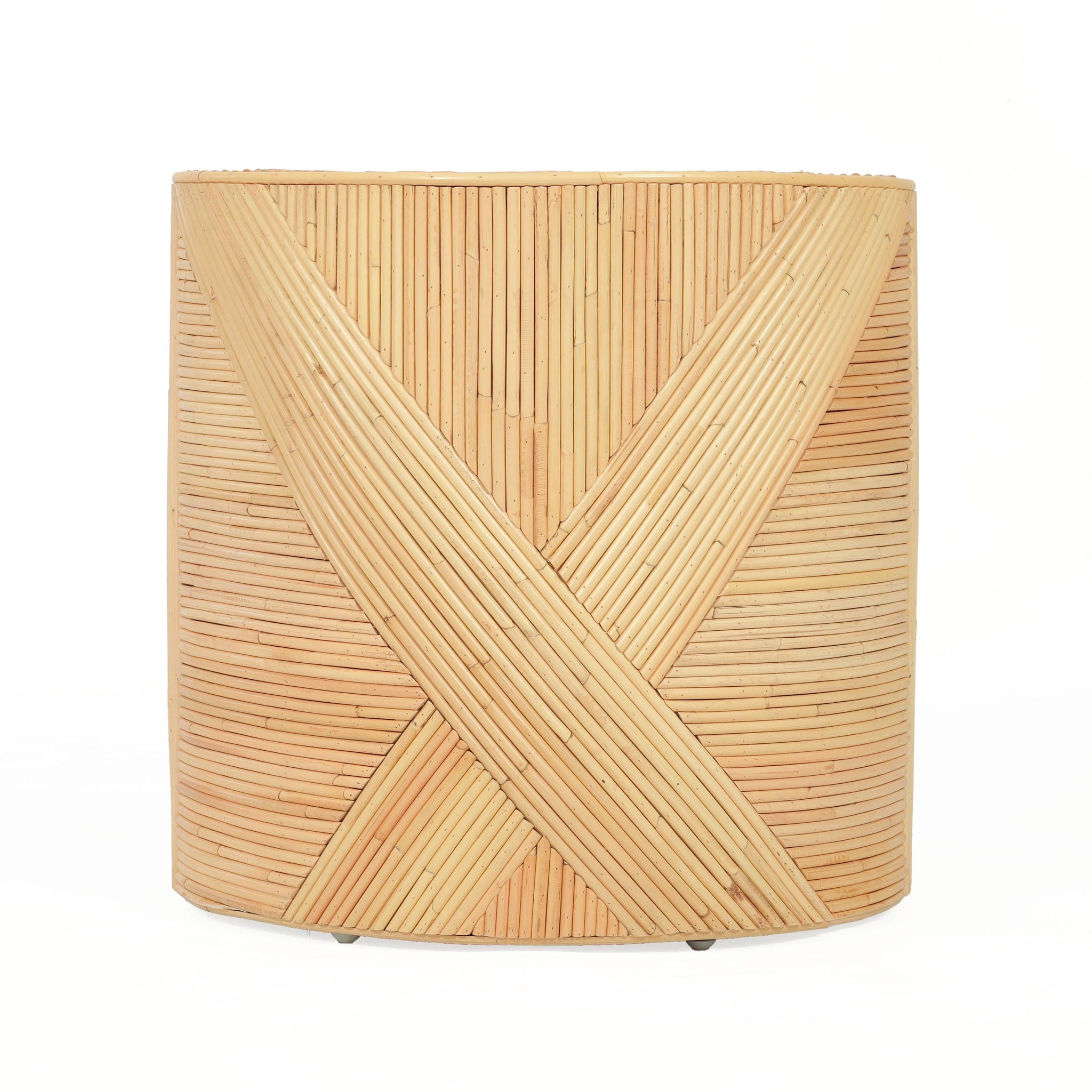 Matea - Rattan Cross Side Table - Natural - Urban Living Furniture (Los Angeles, CA)