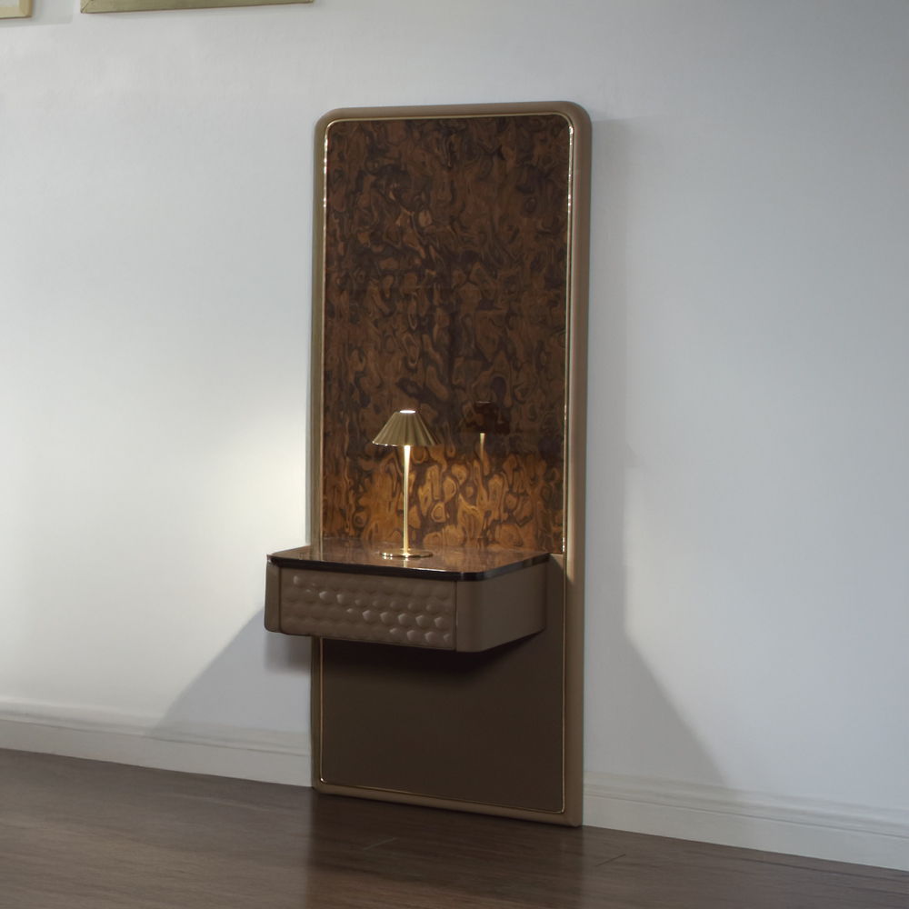 Marcelino - Nightstand With Wall Pier (EK) - Cherry Oak - Urban Living Furniture (Los Angeles, CA)