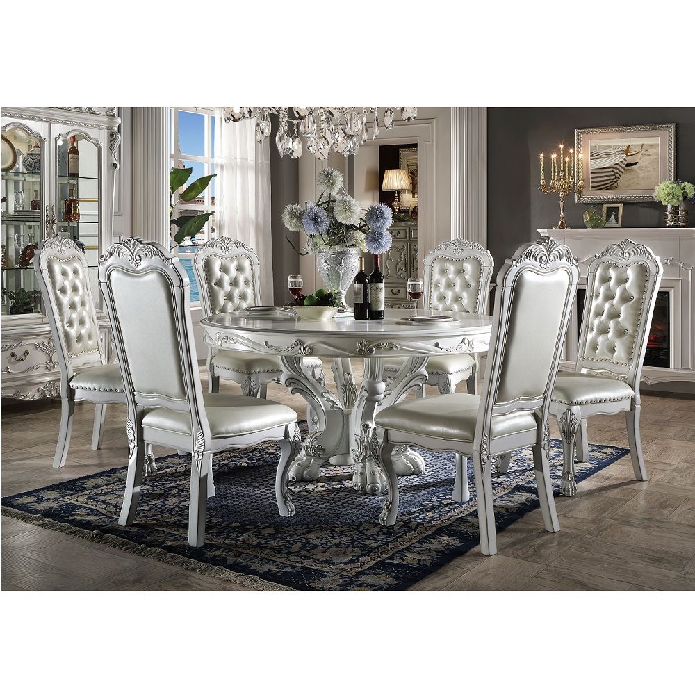 Dresden - Round Dining Table - Bone White - Urban Living Furniture (Los Angeles, CA)
