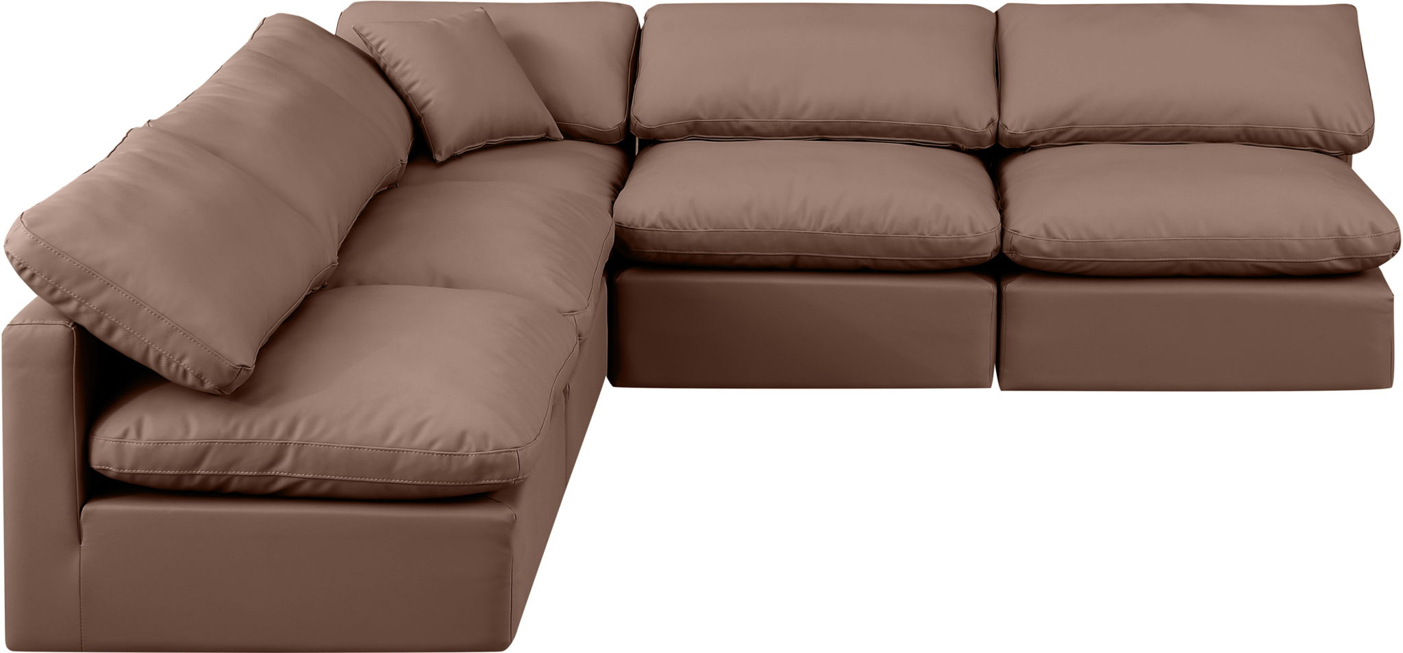 Indulge - Faux Leather 5 Piece Modular Corner Armless Sectional - Urban Living Furniture (Los Angeles, CA)