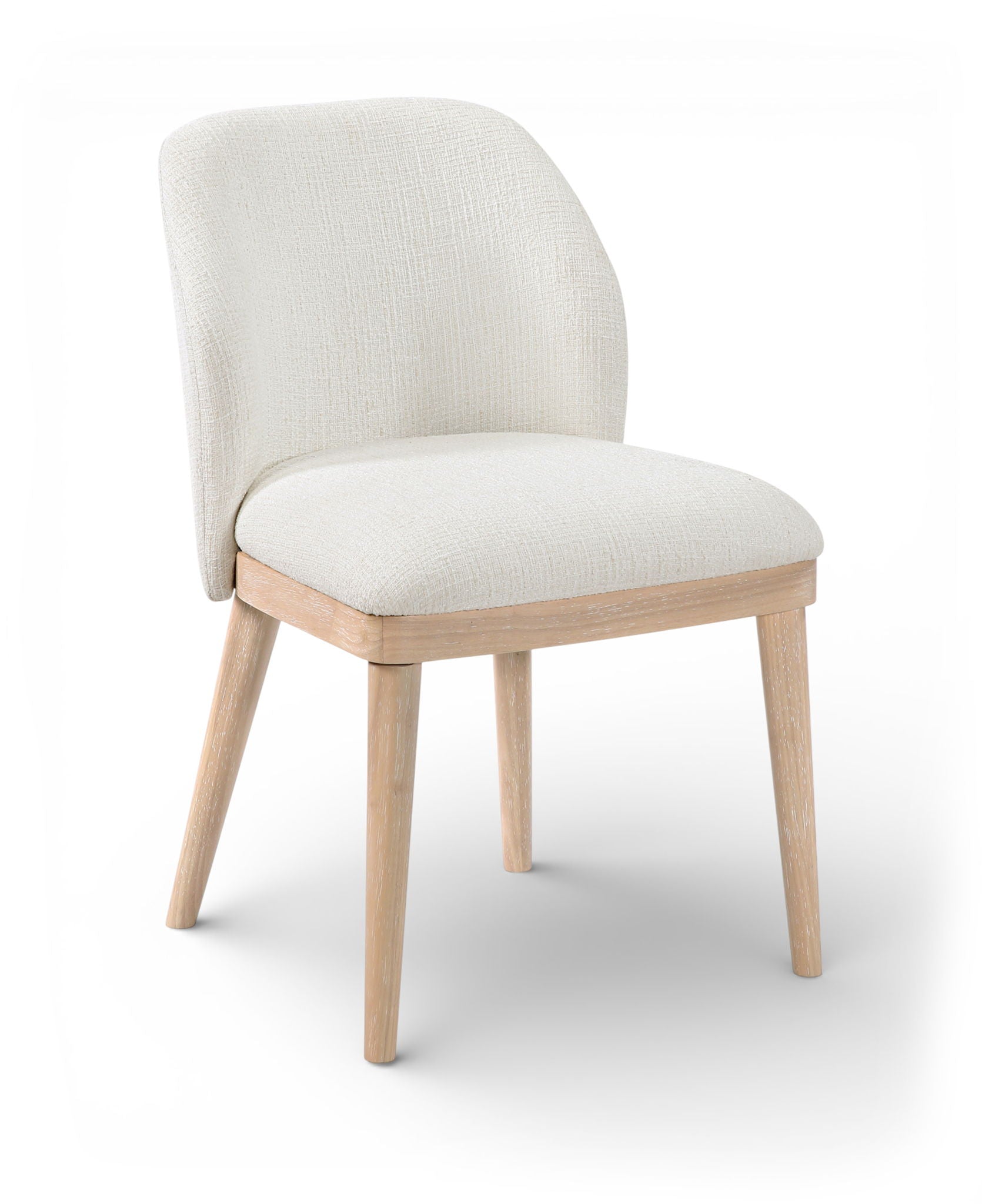 Valeo - Linen Textured Fabric Upholstered Dining Chair (Set of 2) - Painted Natural Base - Urban Living Furniture (Los Angeles, CA)
