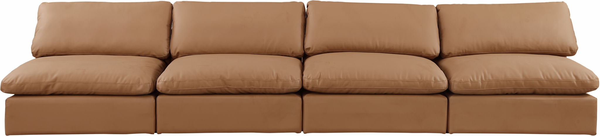Comfy - Faux Leather Modular Armless Sofa 4 Seats - Urban Living Furniture (Los Angeles, CA)