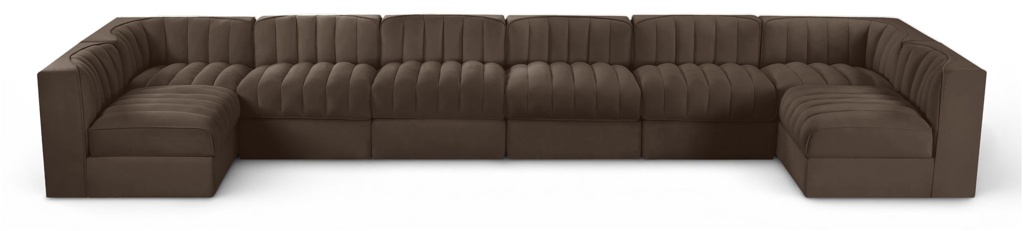 Rummi - Velvet Performance Fabric Upholstered 8 Piece Modular Sectional (With 2 Corner Chairs) - Urban Living Furniture (Los Angeles, CA)