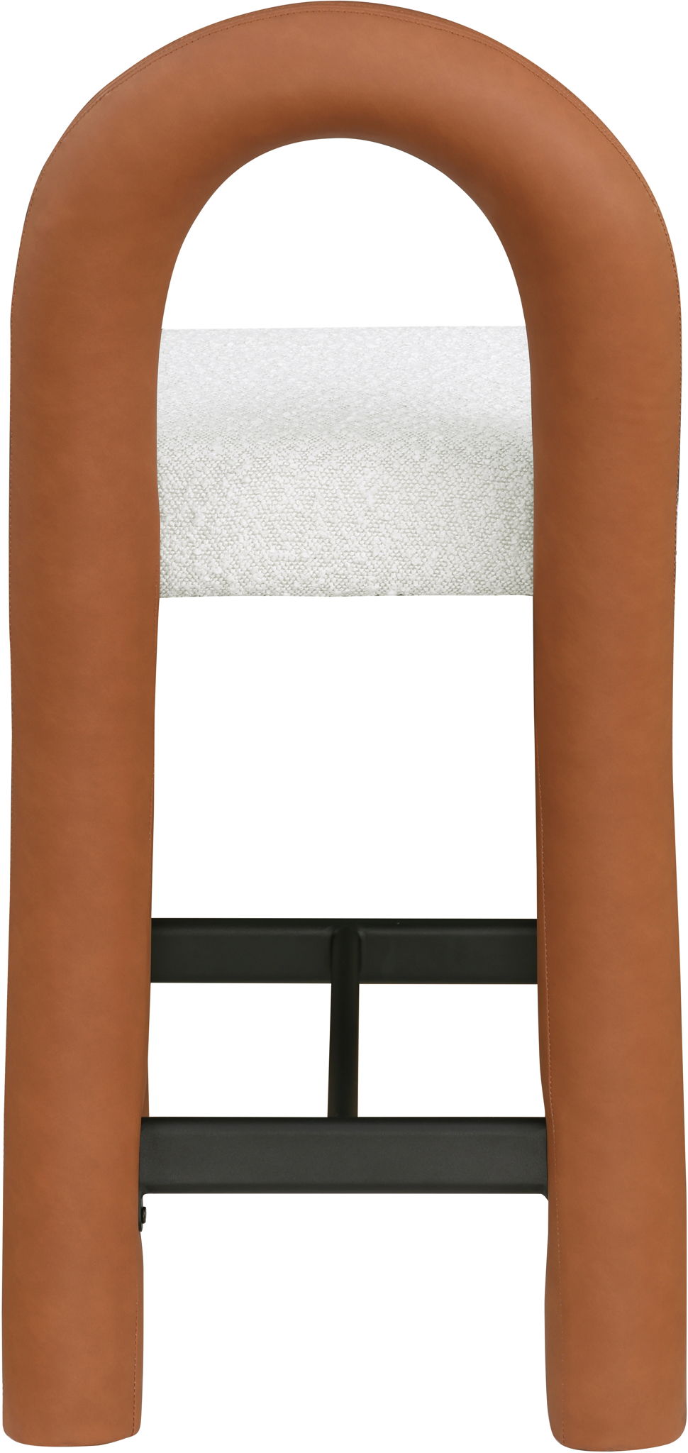 Amari - Vegan Leather and Boucle Fabric Stool - Urban Living Furniture (Los Angeles, CA)