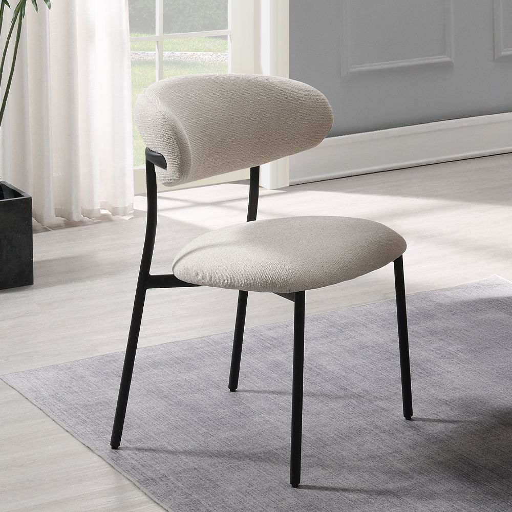 Jirina - Side Chair (Set of 2) - Beige Chenille - Urban Living Furniture (Los Angeles, CA)