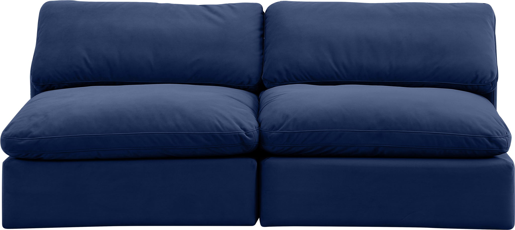 Comfy - Velvet Modular Armless Sofa 2 Seats - Urban Living Furniture (Los Angeles, CA)