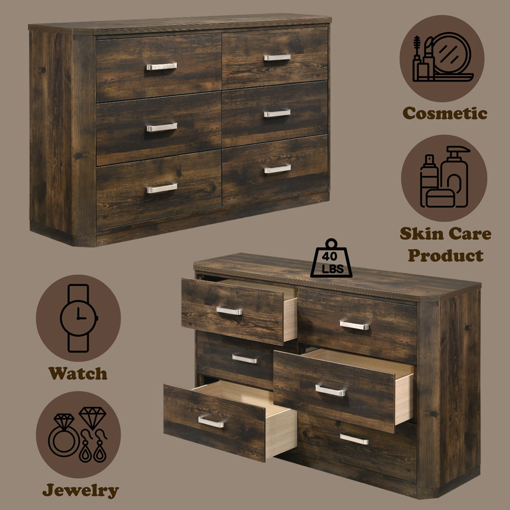 Elettra - Dresser - Rustic Walnut - Urban Living Furniture (Los Angeles, CA)