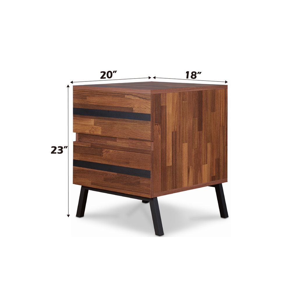 Karine - Accent Table - Walnut & Black - Urban Living Furniture (Los Angeles, CA)