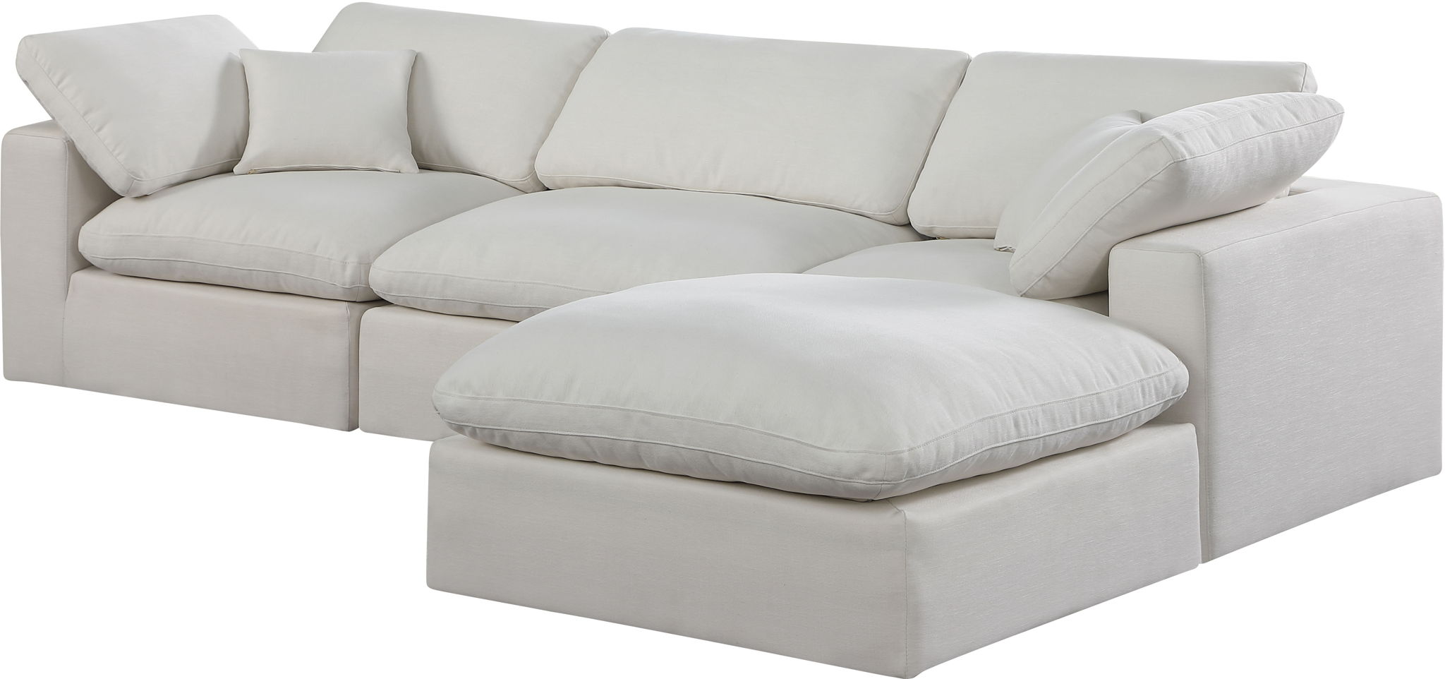 Comfy - 4 Piece Linen Fabric Modular Sectional With Chaise - Urban Living Furniture (Los Angeles, CA)