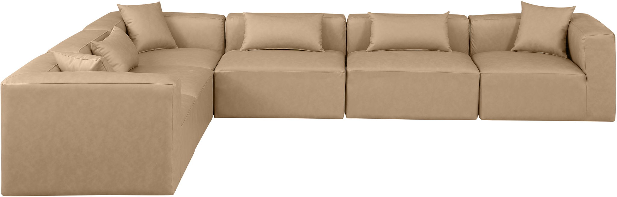Cube - 6 Piece Modular Corner Sectional - Tan - Urban Living Furniture (Los Angeles, CA)