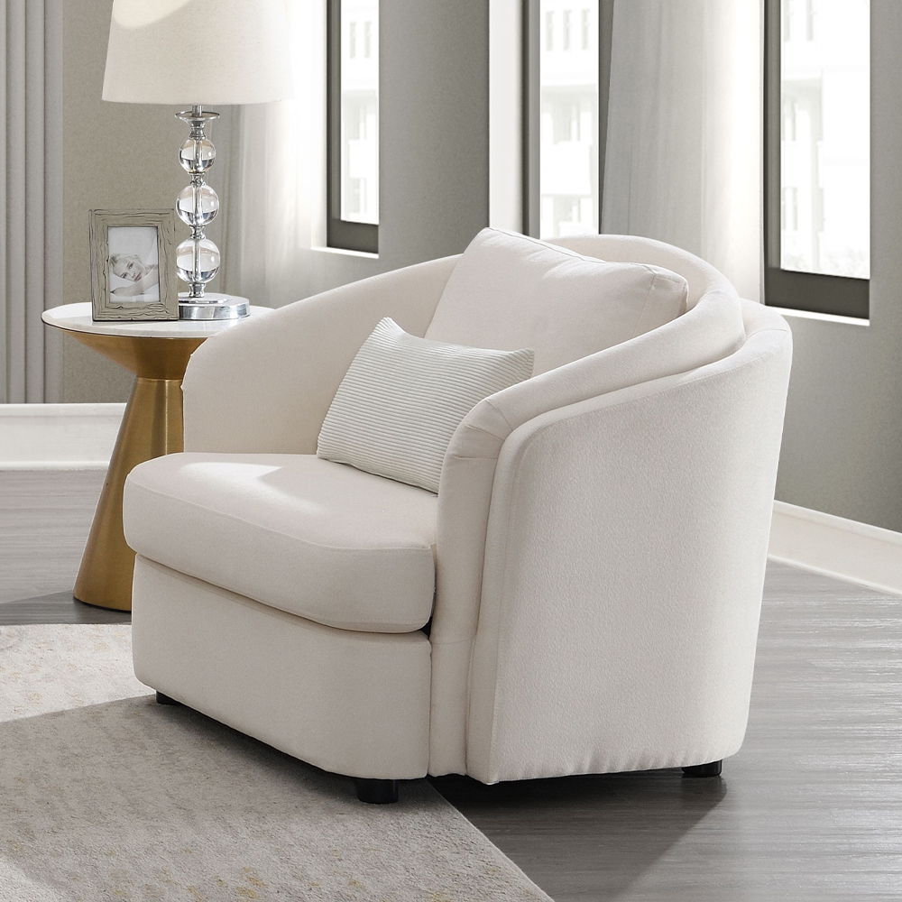 Mariko - Chair With Pillow - Beige Linen - Urban Living Furniture (Los Angeles, CA)