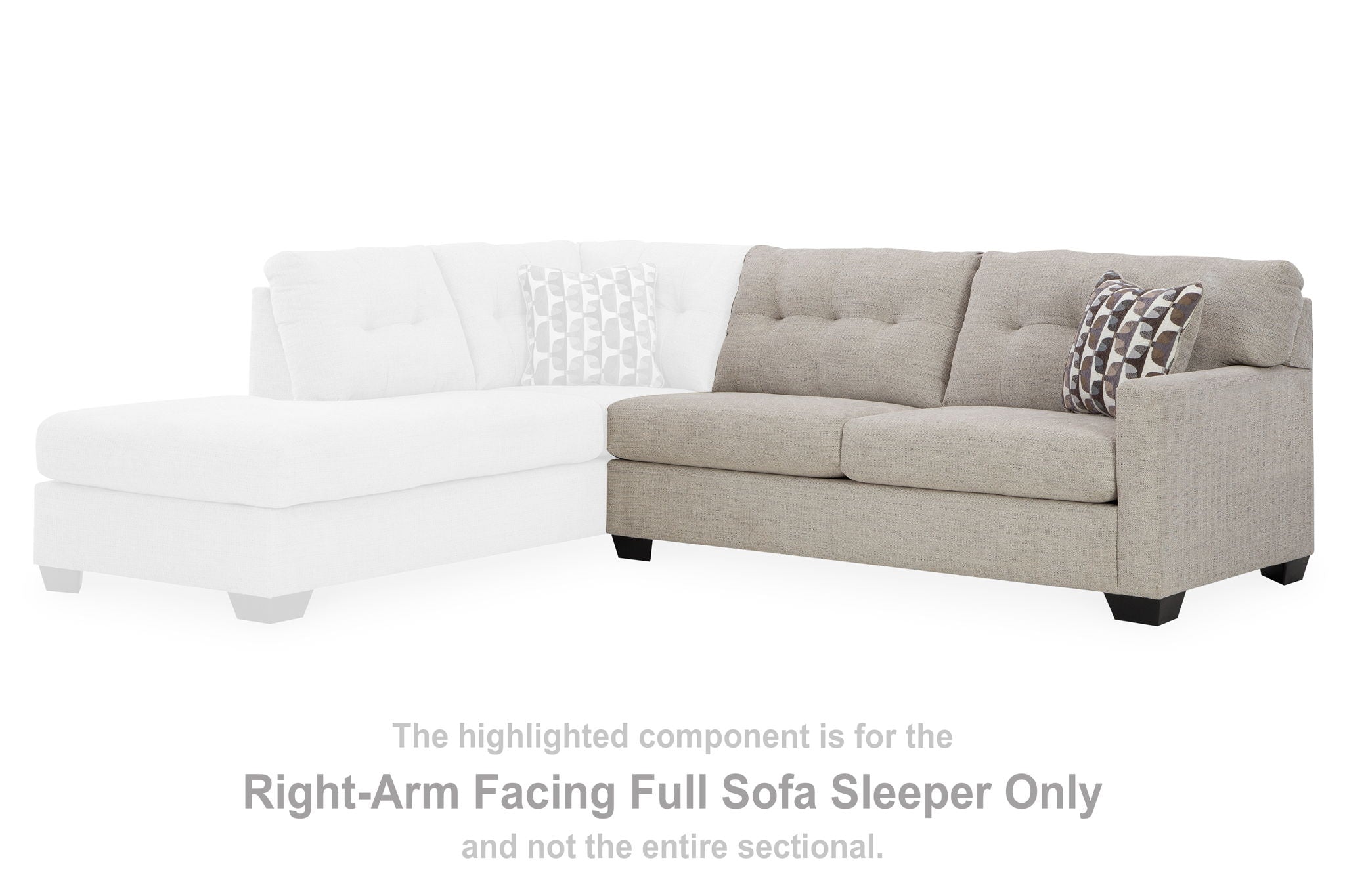 Mahoney - Pebble - Raf Full Sofa Sleeper - Urban Living Furniture (Los Angeles, CA)