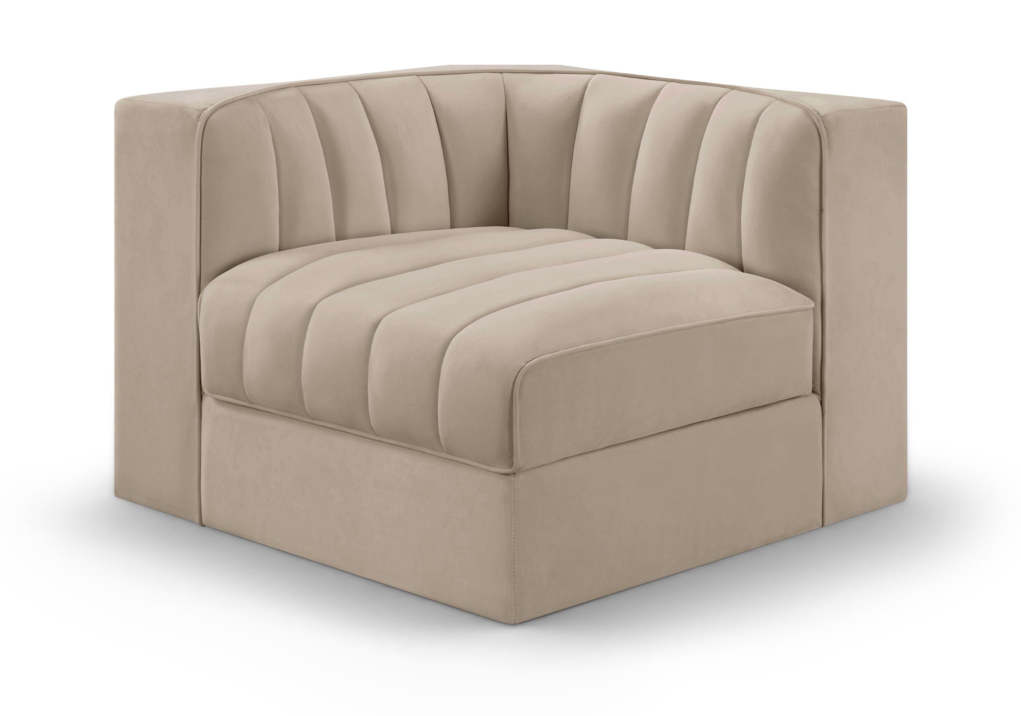 Rummi - Velvet Performance Fabric Upholstered Modular Corner Chair - Urban Living Furniture (Los Angeles, CA)