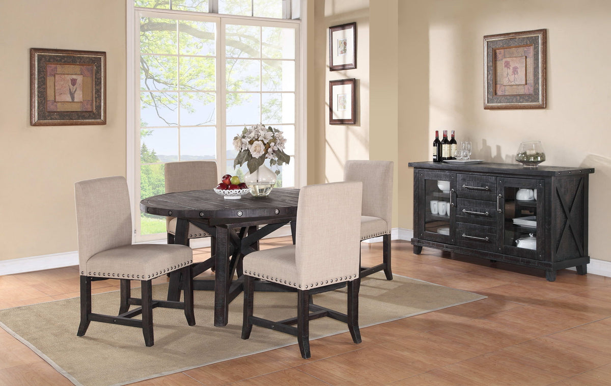 Yosemite - Solid Wood Round Extension Table - Cafe