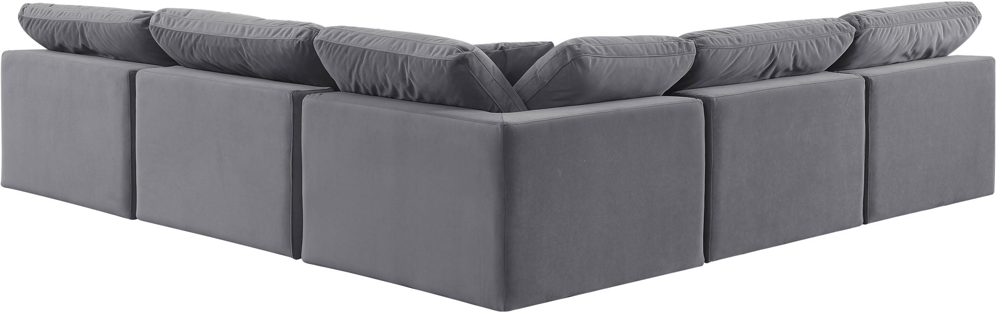 Comfy - 5 Piece Velvet Modular Corner Armless Sectional - Urban Living Furniture (Los Angeles, CA)