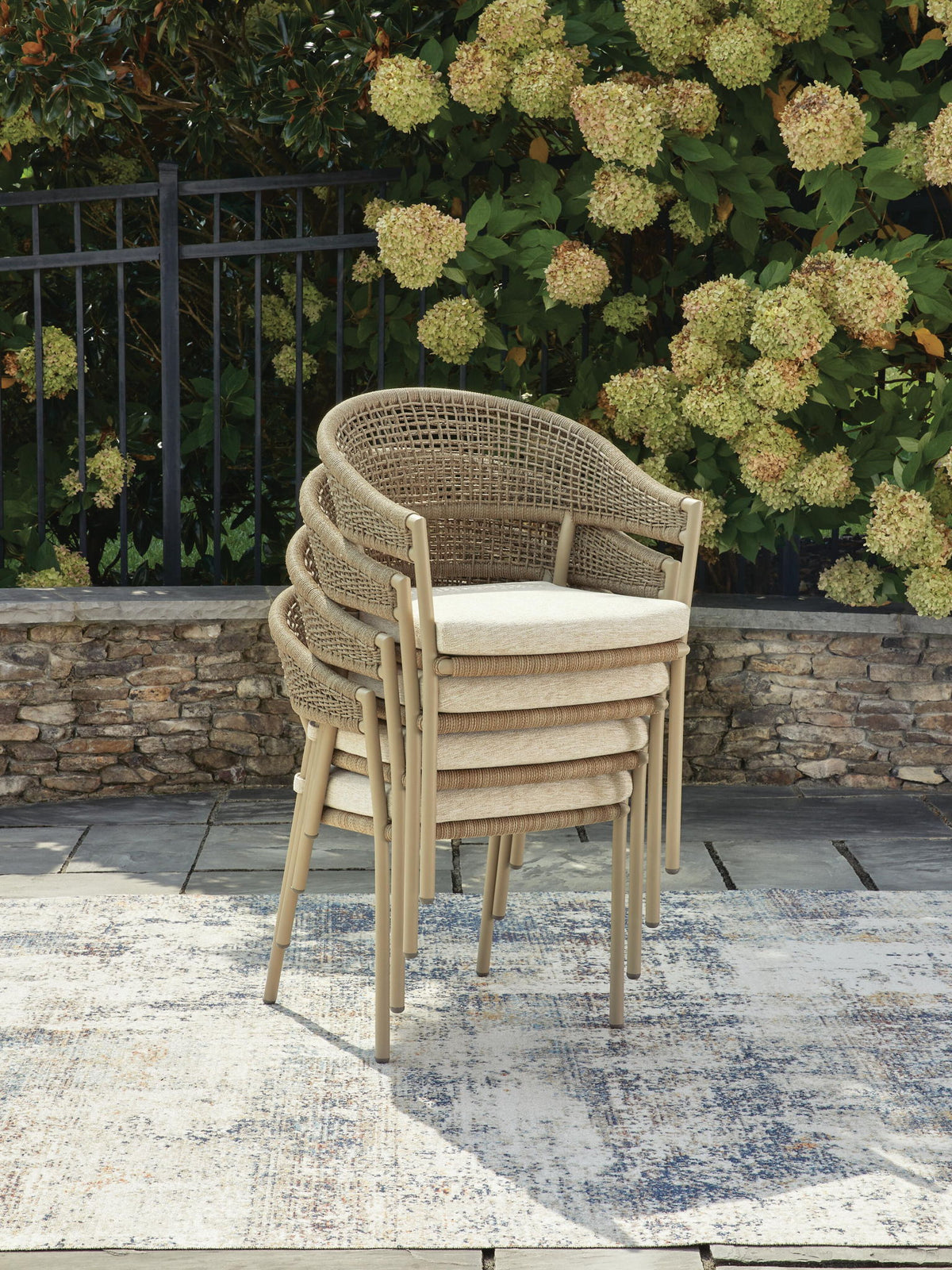 Orchard Beach - Arm Chair With Cushion (Set of 4) - Beige - Urban Living Furniture (Los Angeles, CA)