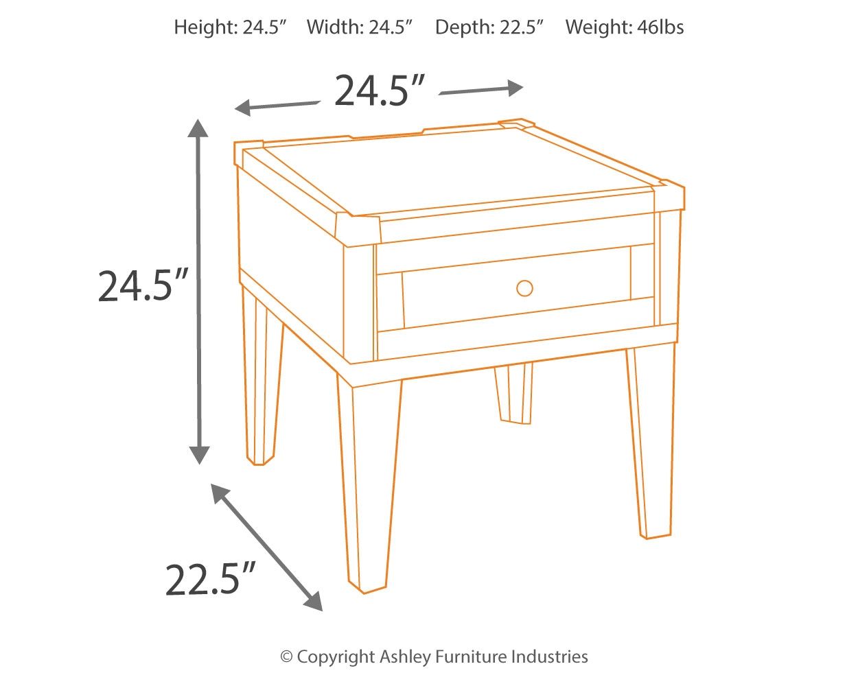 Todoe - Dark Gray - Rectangular End Table - Urban Living Furniture (Los Angeles, CA)