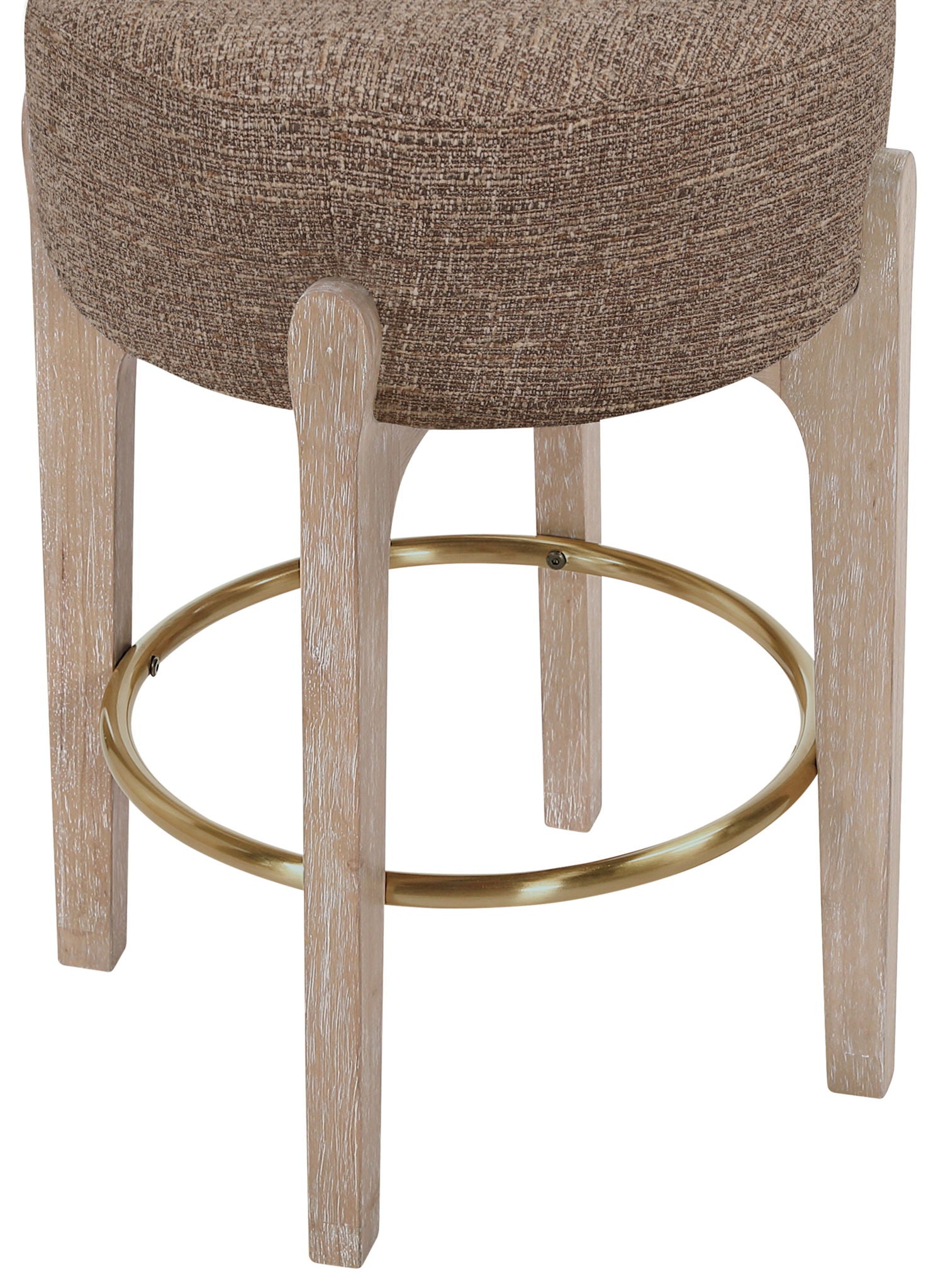Torino - Backless Counter Stool With Brushed Natural Base (Set of 2)