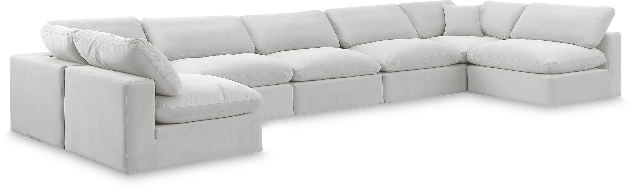 Comfy - 7 Piece Velvet Modular Armless Sectional - Urban Living Furniture (Los Angeles, CA)