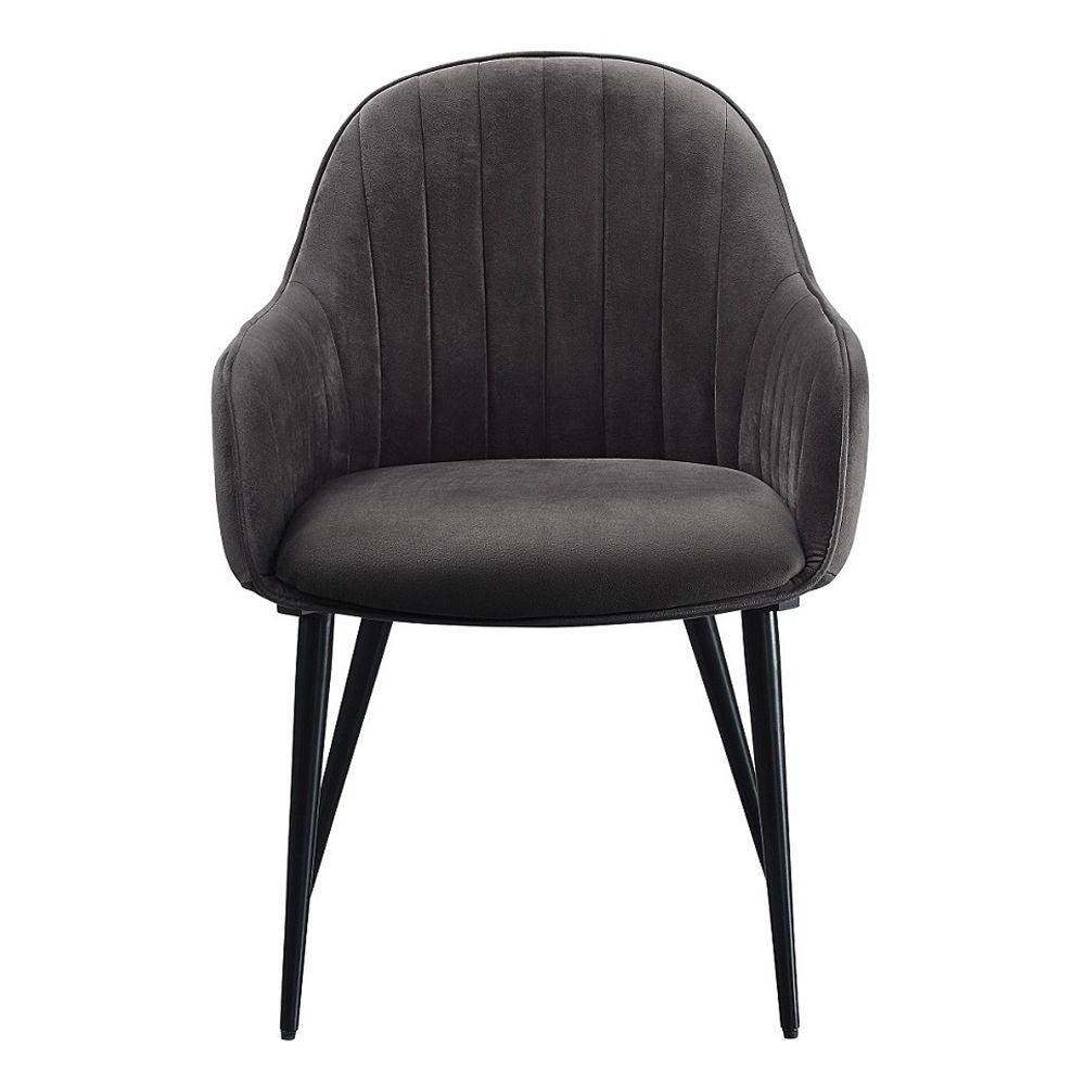 Caspian - Side Chair (Set of 2) - Dark Gray Fabric & Black - Urban Living Furniture (Los Angeles, CA)