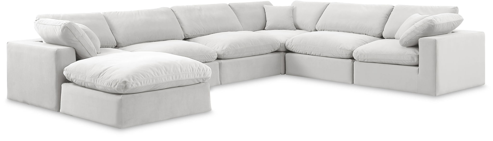 Comfy - 7 Piece Velvet Modular Sectional With Chaise - Urban Living Furniture (Los Angeles, CA)