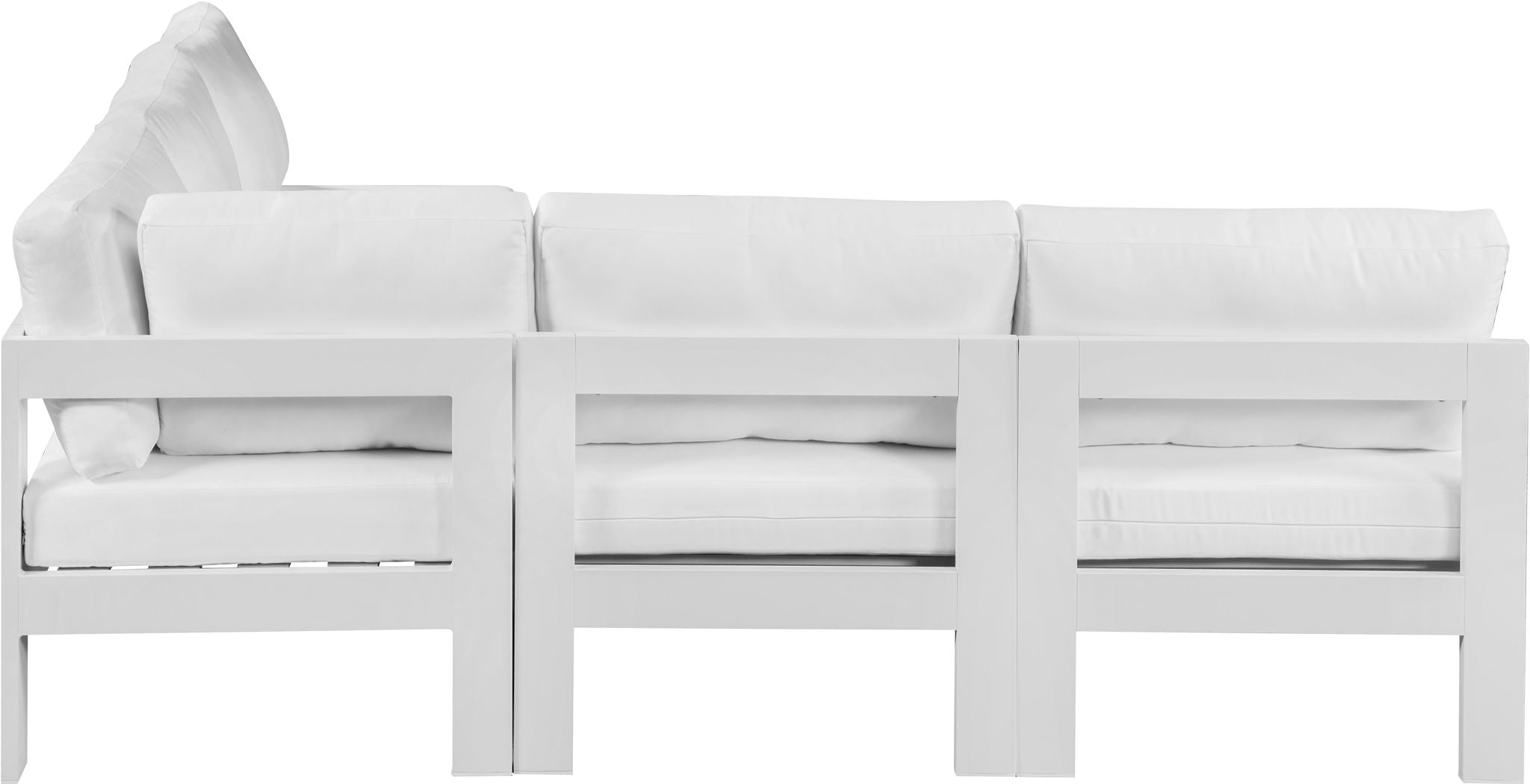 Nizuc - Outdoor Patio 5 Piece Modular Sectional With White Frame - Urban Living Furniture (Los Angeles, CA)