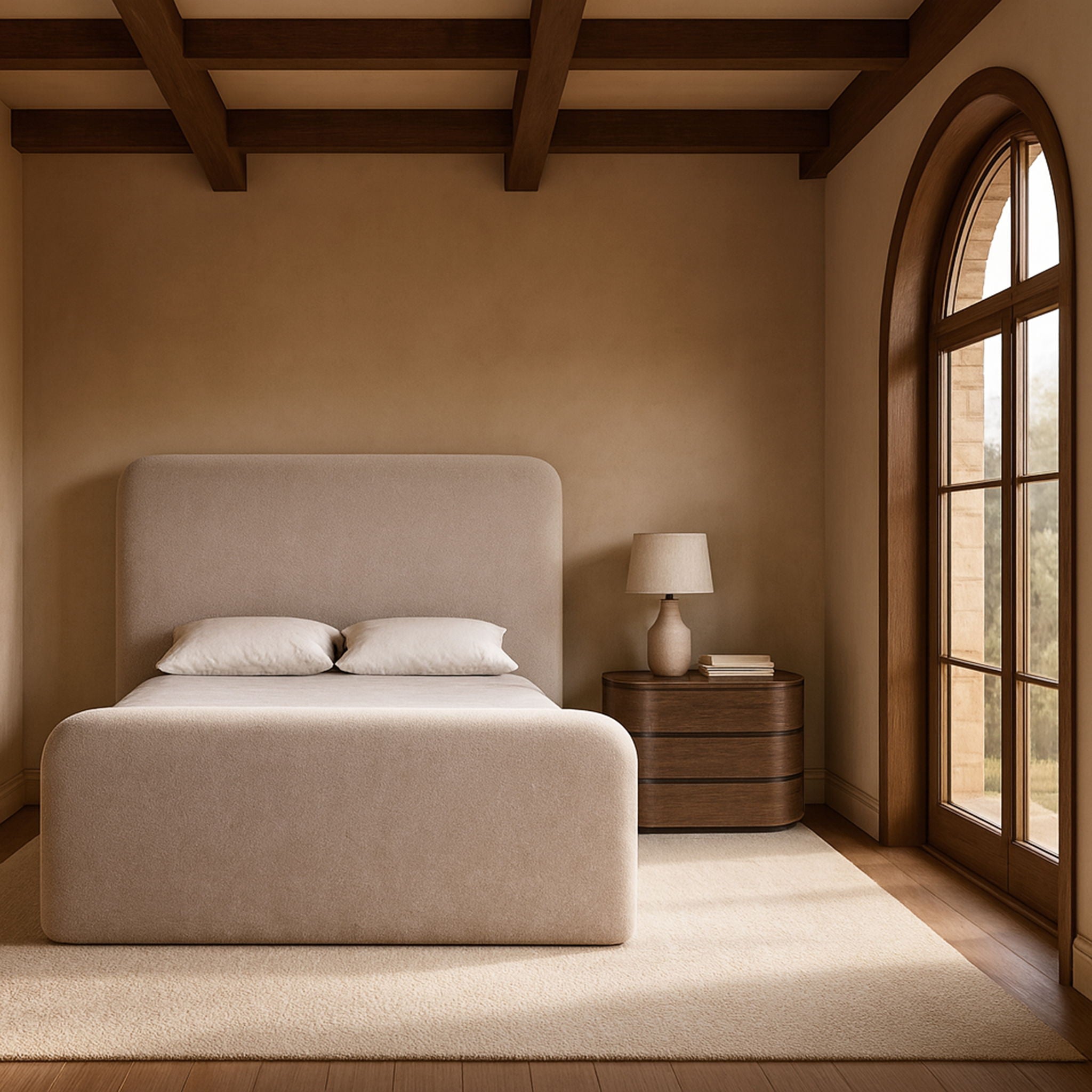 Fira - Chenille Fabric Upholstered Bed - Urban Living Furniture (Los Angeles, CA)