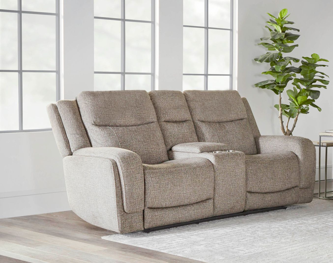 Penfield - Power Zero G Console Loveseat With Heat, Massage & Speaker P3 - Frappe - Urban Living Furniture (Los Angeles, CA)