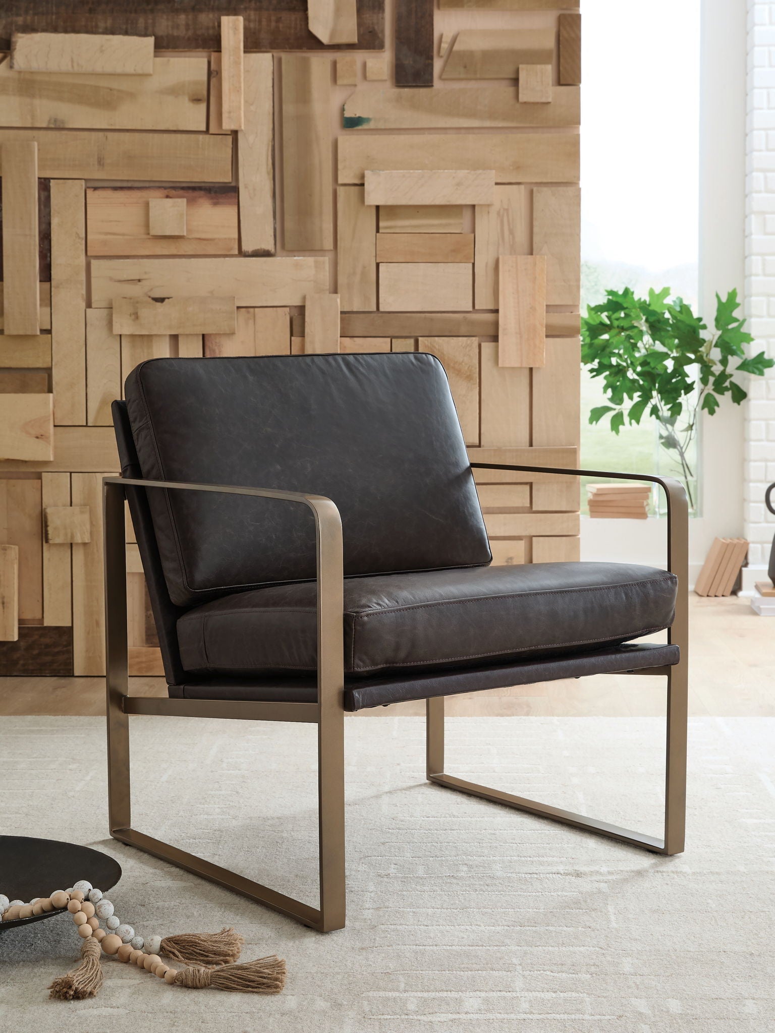 Bradett - Dark Brown / Gold Finish - Accent Chair - Urban Living Furniture (Los Angeles, CA)