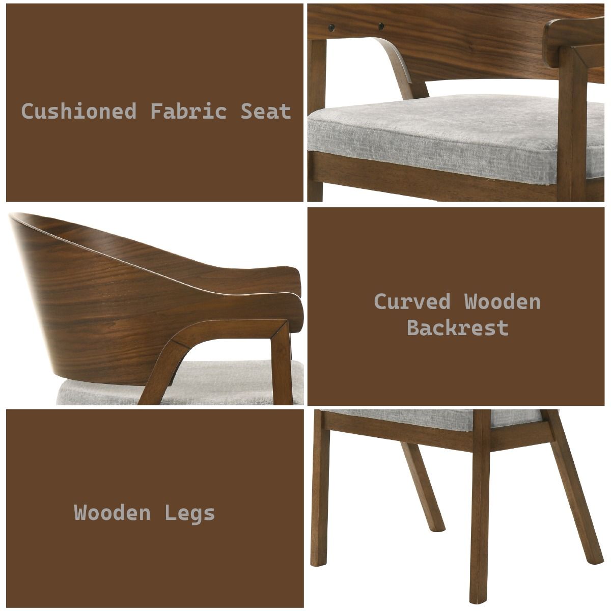 Hoyte - Arm Chair (Set of 2) - Walnut - Urban Living Furniture (Los Angeles, CA)
