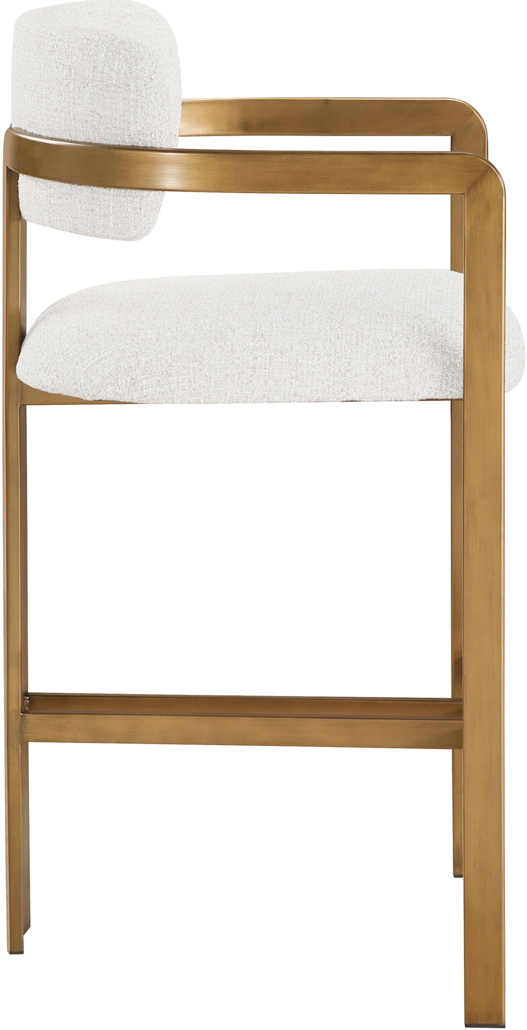 Aurum - Linen Textured Fabric Upholstered Counter Stool