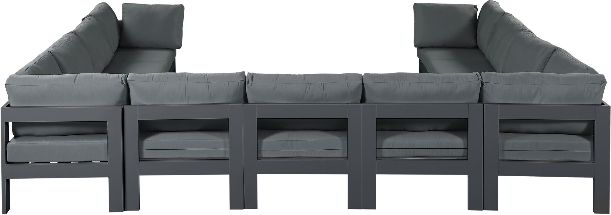 Nizuc - Outdoor Patio 11 Piece Modular Sectional With Gray Frame - Urban Living Furniture (Los Angeles, CA)