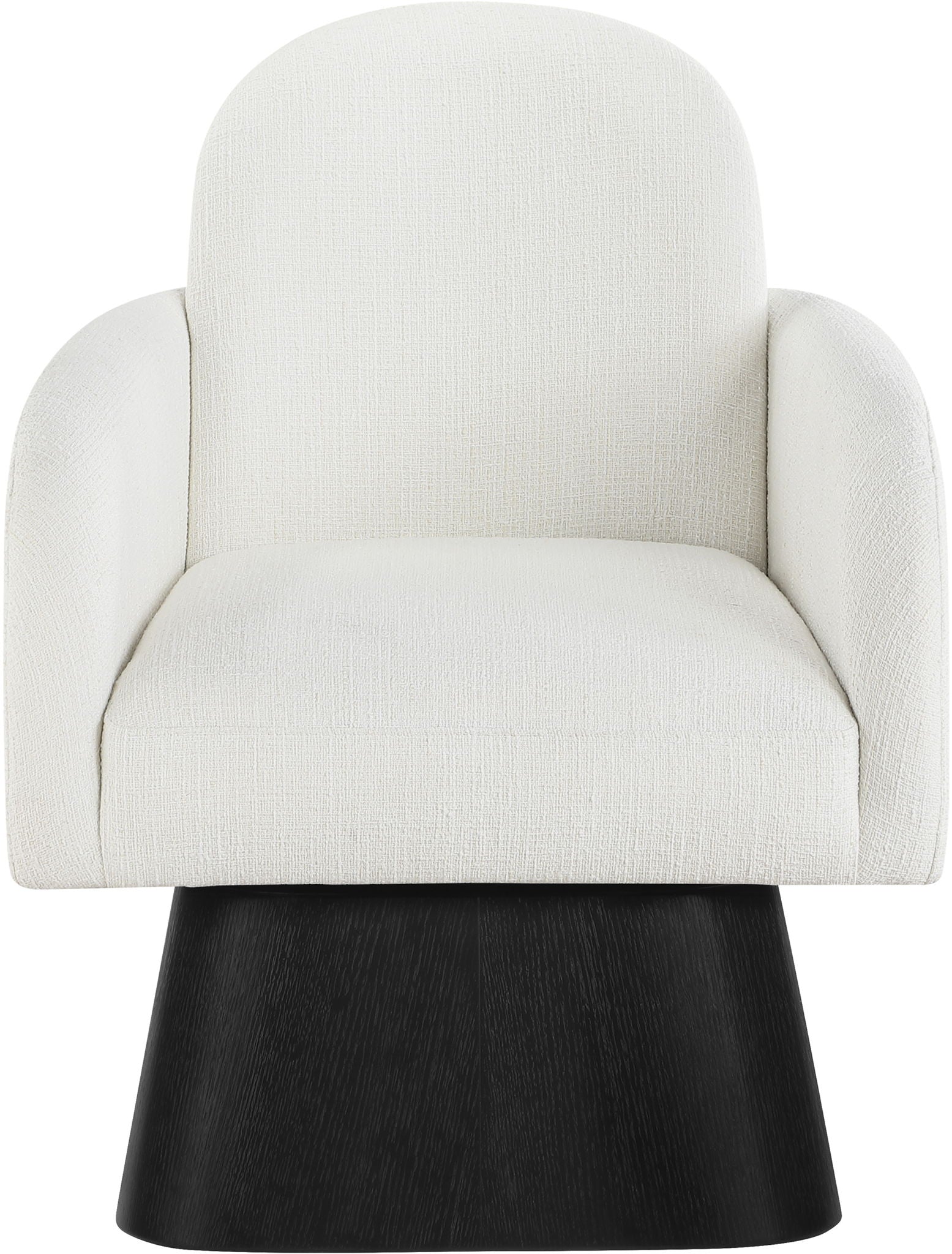 Marlowe - Linen Textured Fabric Upholstered Swivel Accent Chair - Stained Black - Urban Living Furniture (Los Angeles, CA)
