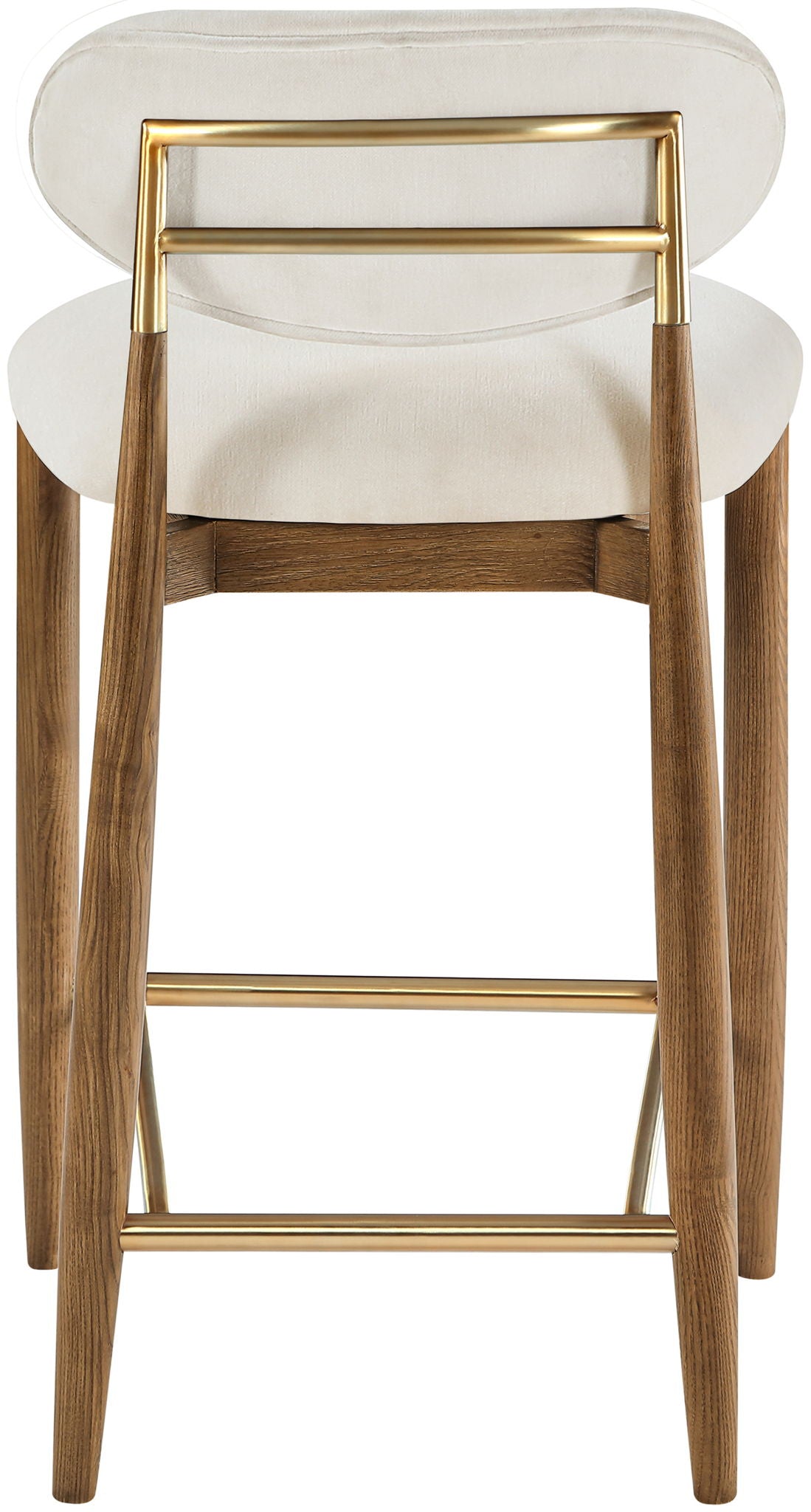 Riccio - Fabric Stool - Walnut Frame - Urban Living Furniture (Los Angeles, CA)