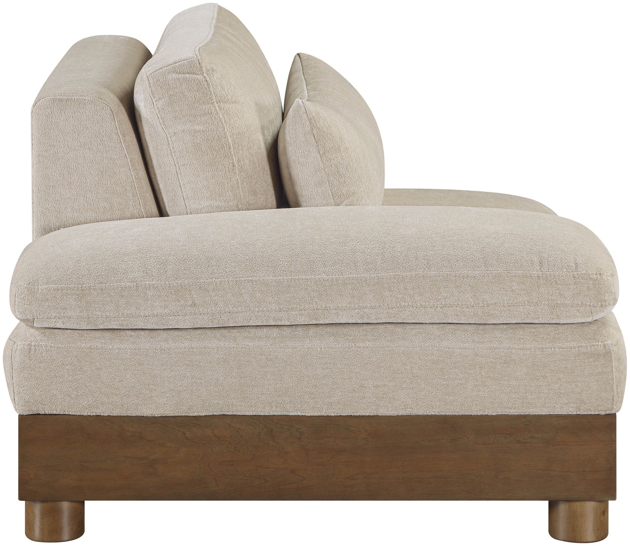 Turin - Fabric Upholstered Modular Arm Chair - Taupe - Urban Living Furniture (Los Angeles, CA)