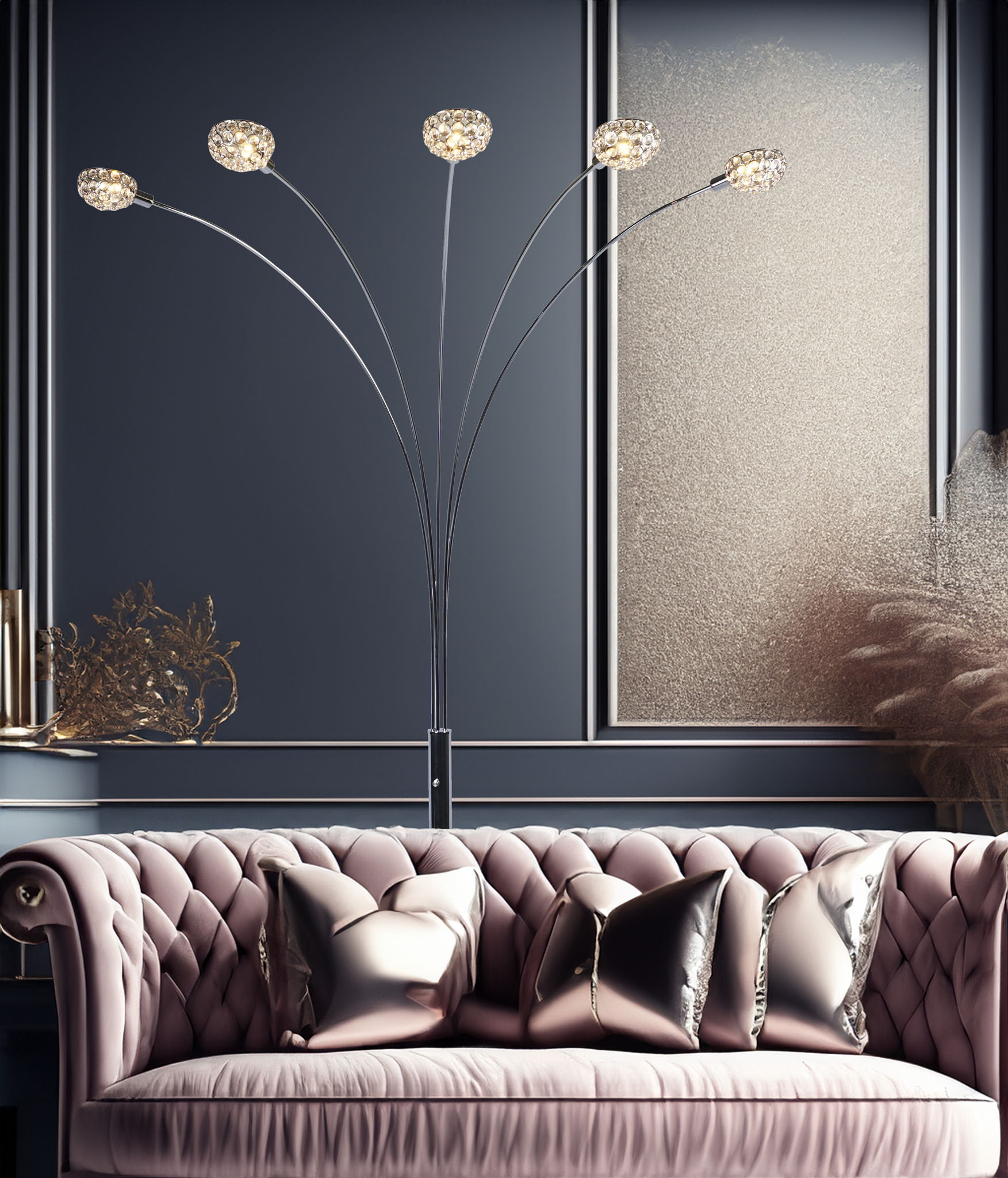 Half Moon Floor Lamp - Black - Urban Living Furniture (Los Angeles, CA)