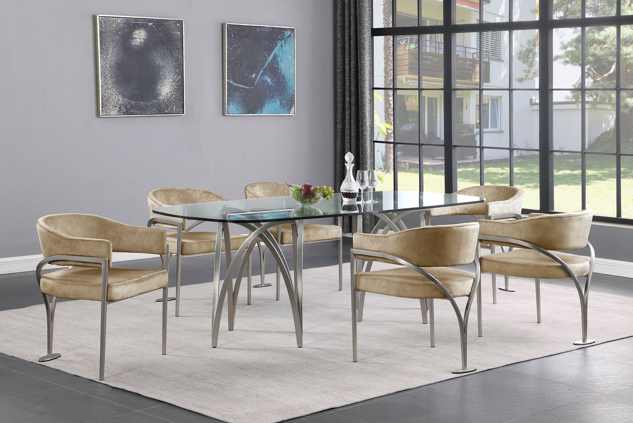 Madelyn - Dining Chair (Set of 2) - Brushed Chrome - Urban Living Furniture (Los Angeles, CA)