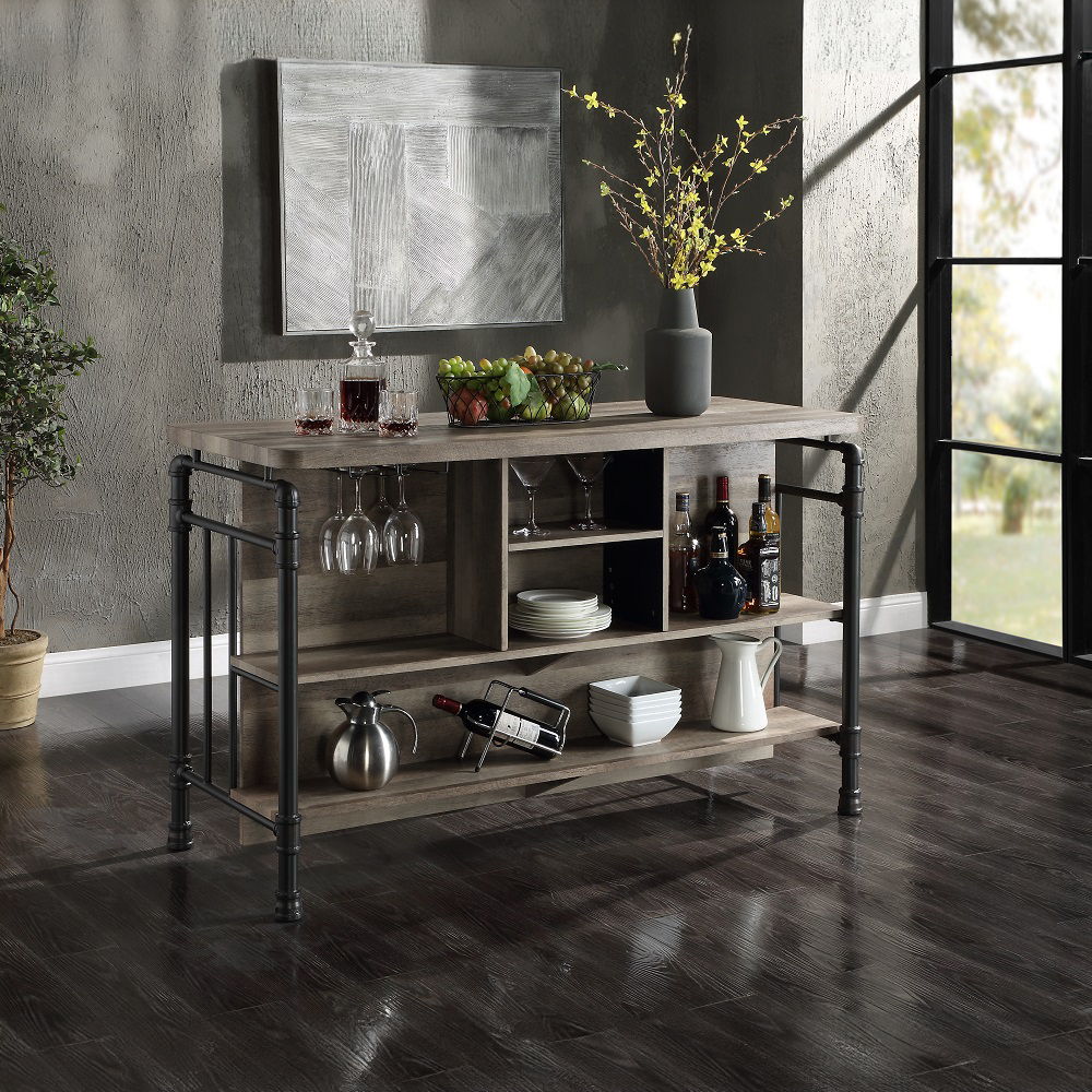 Edina - Counter Height Table - Antique Oak & Sandy Gray - Urban Living Furniture (Los Angeles, CA)