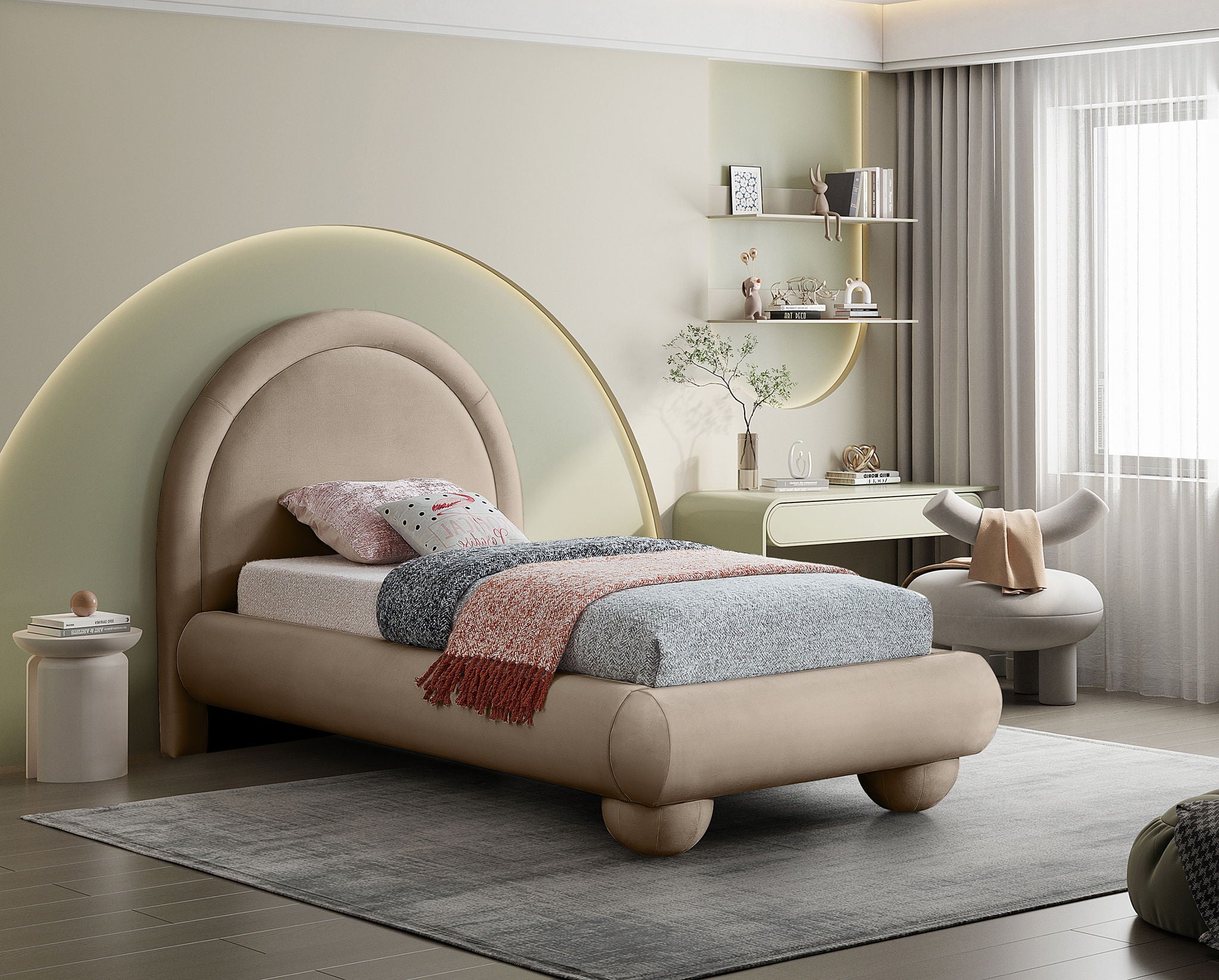 Madrid - Velvet Upholstered Bed - Urban Living Furniture (Los Angeles, CA)