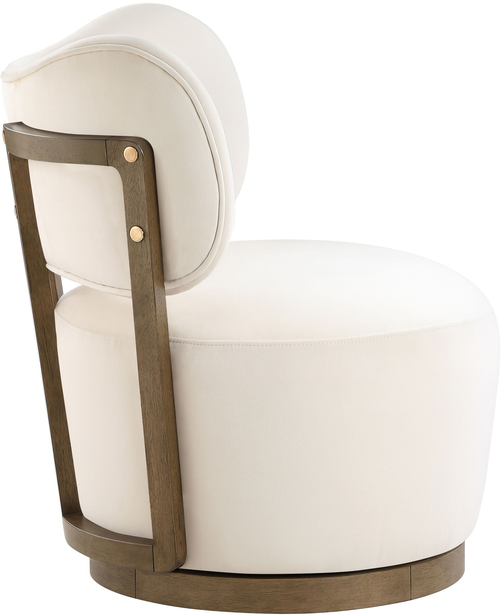 Elara - Velvet Upholstered Swivel Accent Chair - Stained Brown - Urban Living Furniture (Los Angeles, CA)