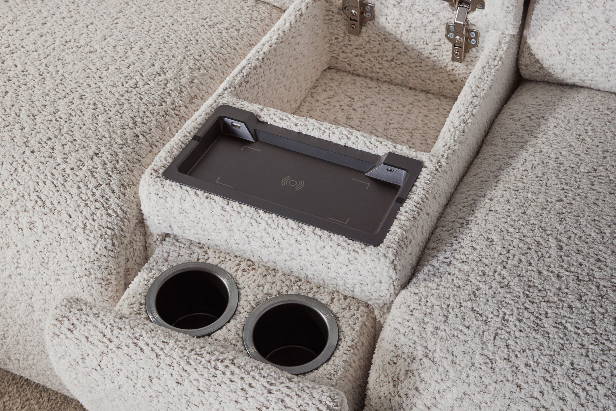 Lancaster - Tilt Console With Wireless Console - Fluffy River Rock - Urban Living Furniture (Los Angeles, CA)
